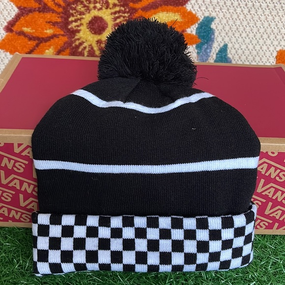 Vans WM Spirit Pom Black Checker Beanie Skateboarding Hat Women Men VN0A5LG3BLK - Picture 7 of 16